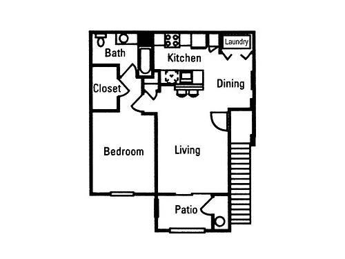 Floor plan One Bedroom