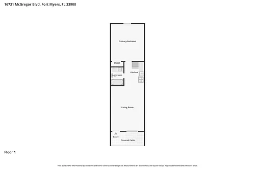 Floor plan 1 Bedroom
