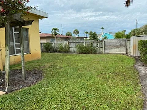 Back yard looking north