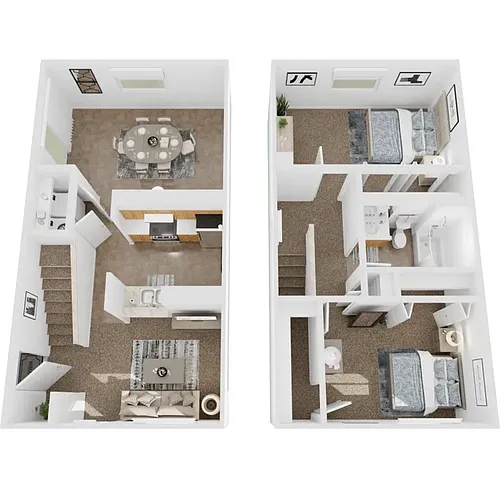 Floor plan 2 Bed 1 Bath