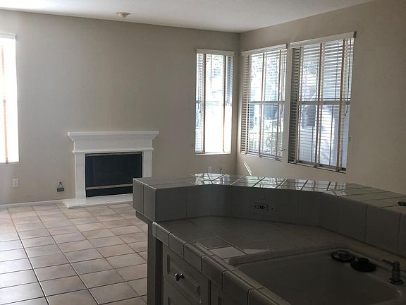 Tile floor and fireplace 