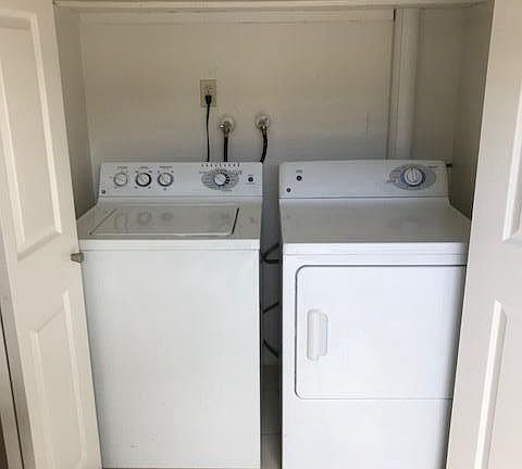 Full sized washer & dryer provided
