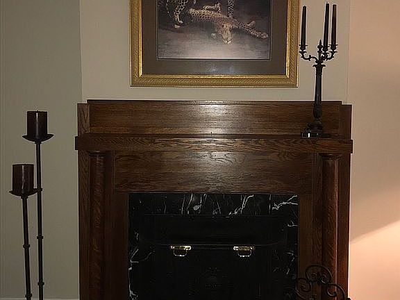 Fireplace with marble