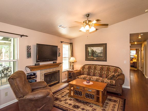 Living room with fireplace