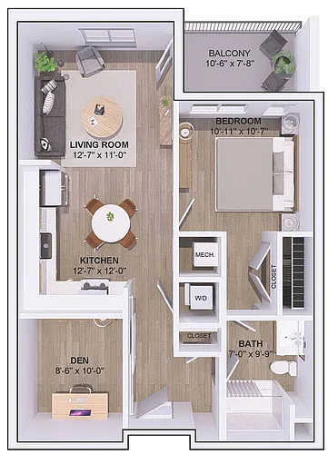 Floor plan 5A-1D