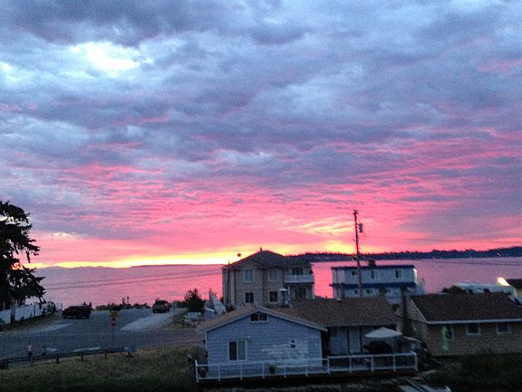 Typical sunset from the deck