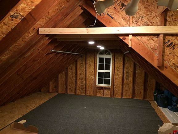 Unfinished area above garage