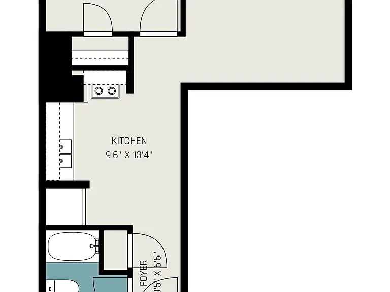 Park Place one bedroom floorplan