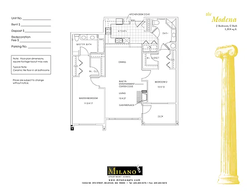 Floor plan Modena