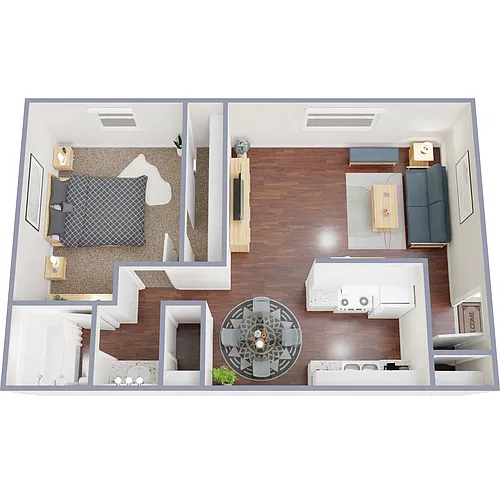 Floor plan 1 Bedroom 1 Bathroom