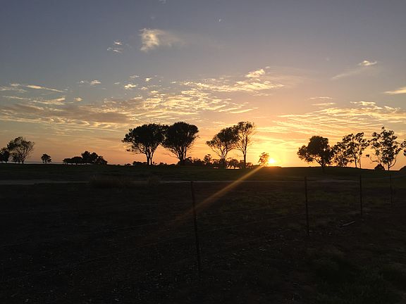 View at sunset over Sandpiper Golf Course.