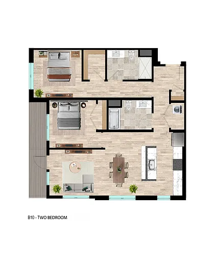 Floor plan Two Bedroom