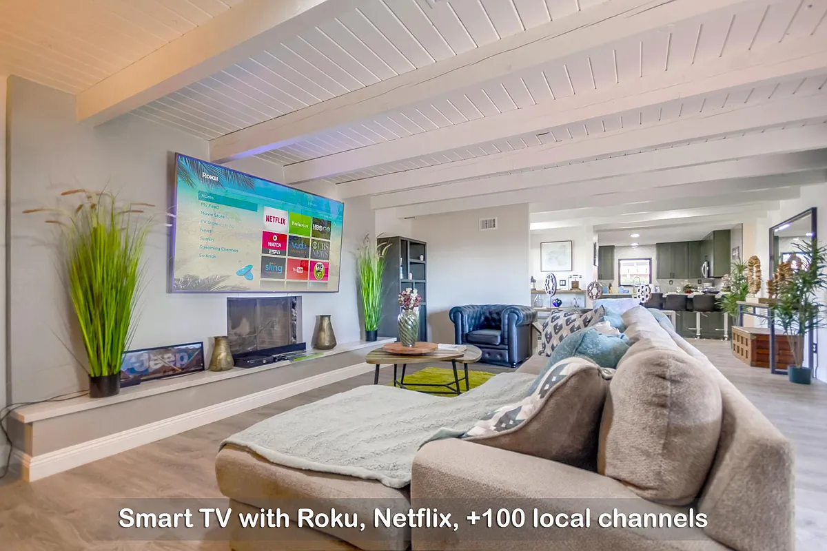 Stream endless shows on the flat screen TV, perfect for watching your top picks - 5551 Churchward St