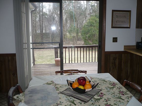 Dining area leading to deck