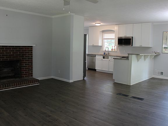 Open concept kitchen with the view of the living room