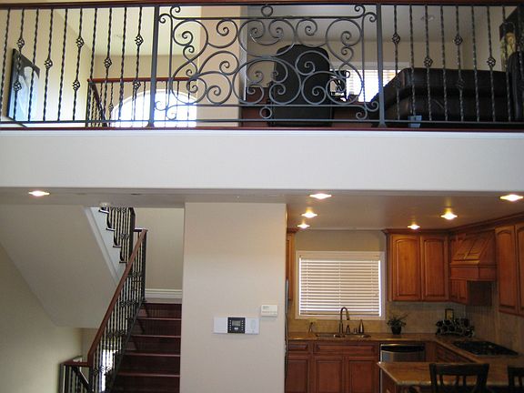View of third Story Loft and Second Story Kitchen