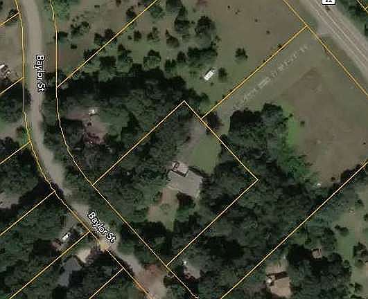 Aerial view with lot lines