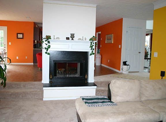 Double sided fireplace
