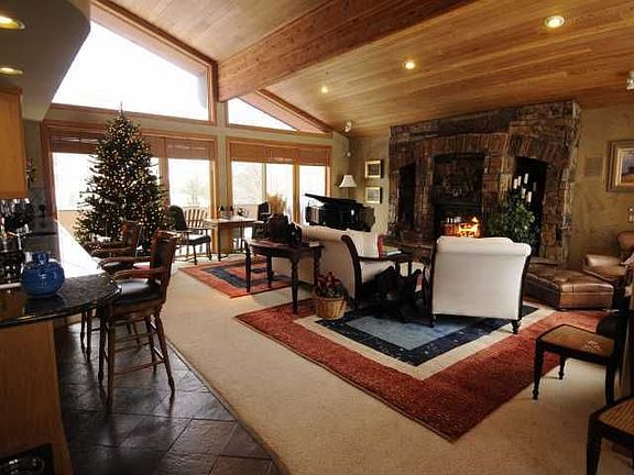 Great room from dining area (and kitchen left)