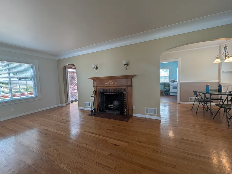 Main living room area / fireplace / dining room