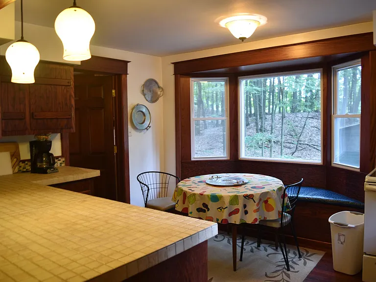 Eat in Kitchen with bay window view of the wild life