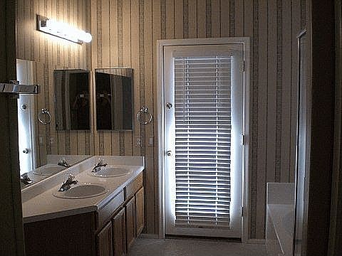 Master bath with double vanity