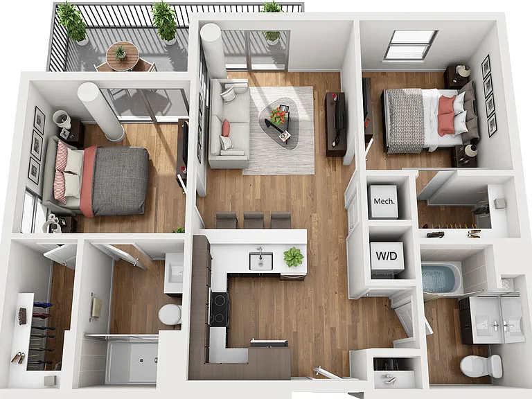 B1b floor plan La Plaza Village