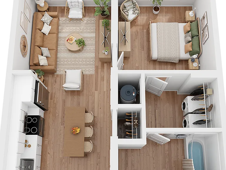 A1H | 1x1 | 662 sf A1H | 1x1 | 662 sf