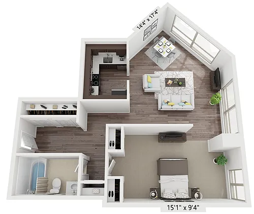 Floor plan CONVERTIBLE ONE / TWO