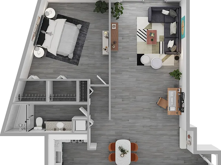 Arlington Floorplan: 1 Bed/1 Bath 1070-sq-ft Arlington Floorplan: 1 Bed/1 Bath 1070-sq-ft