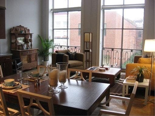 Living Area, Featuring Twin Juliet Balcony French Doors