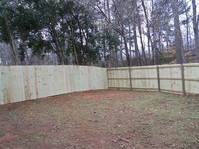 Fenced yard