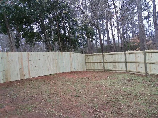 Fenced yard