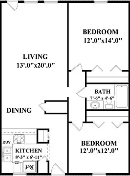 Two Bedroom One Bathroom Two Bedroom One Bathroom