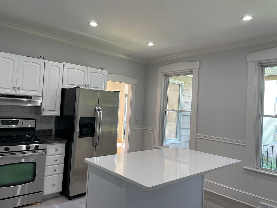 Newly renovated kitchen with 4-person island