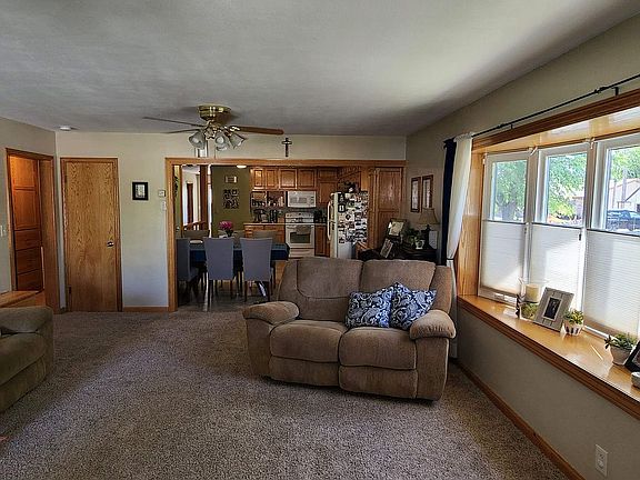 Living room with bay window