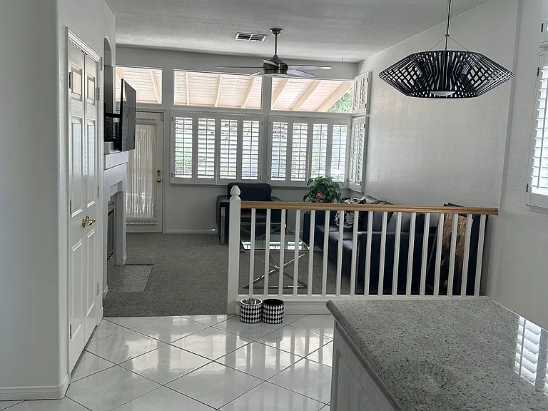 Kitchen and family room