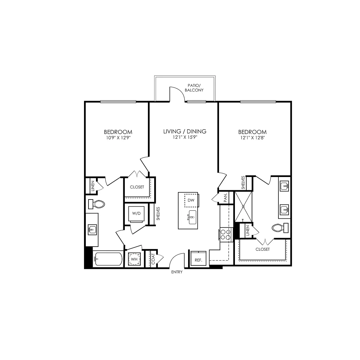 Floor plan B2- 2X2