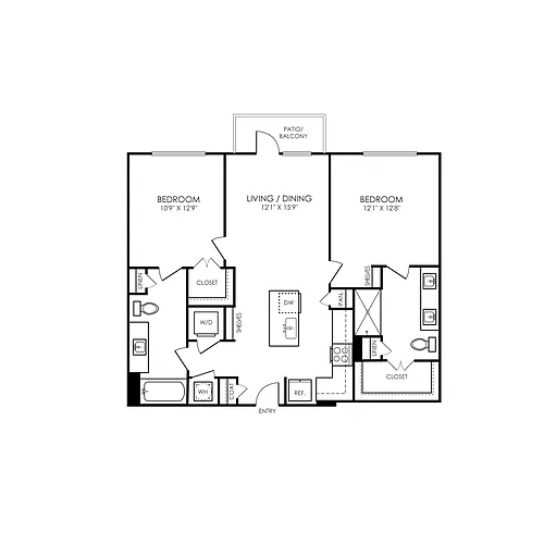 Floor plan B2- 2X2