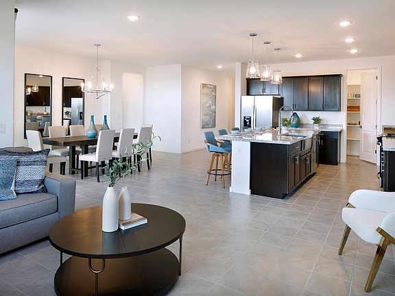Living room in the Avery Floorplan at Paloma Creek in Phoenix, Arizona