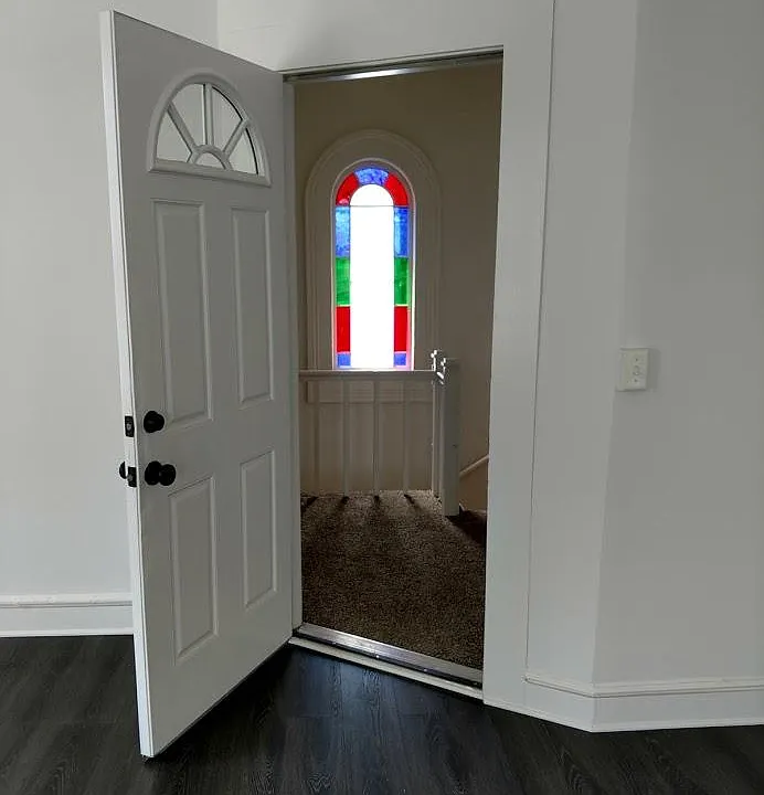the entrance to the 2nd floor apartment.