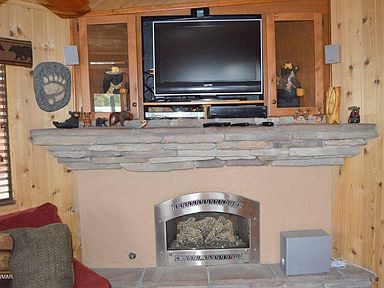 Gas fireplace with TV