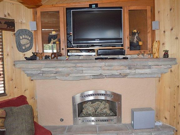 Gas fireplace with TV