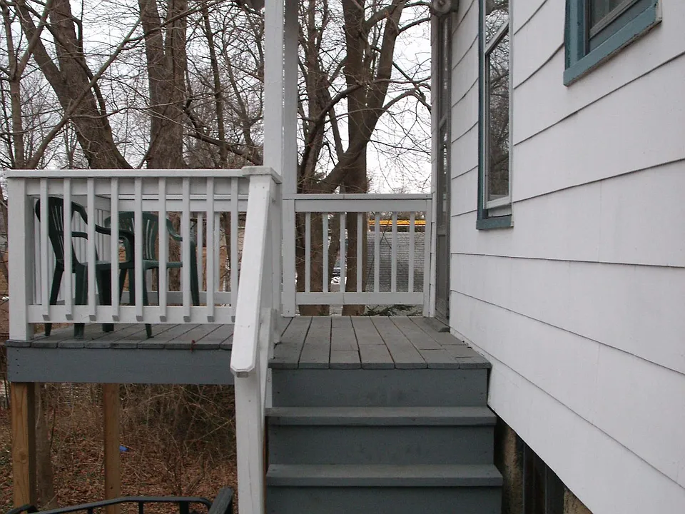Private deck and entrance