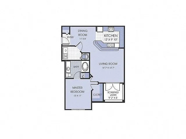 Floor plan Somerset with Screened Lanai