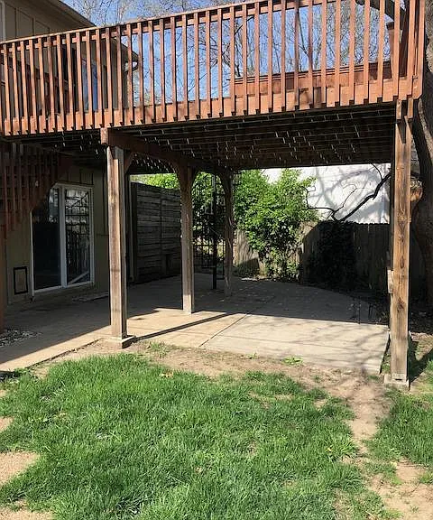 Backyard and deck