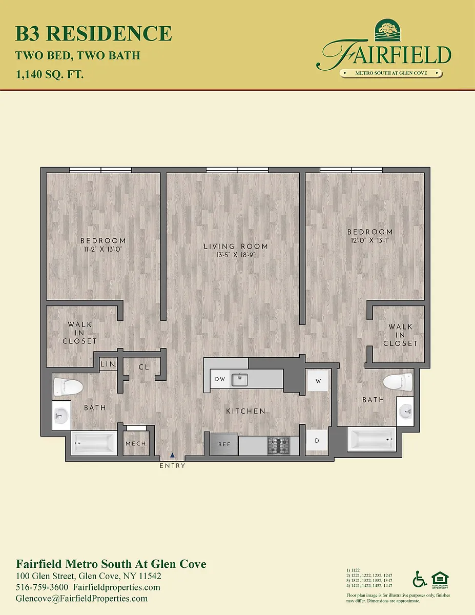 Floor plan B3 south FR 2 Bedroom|2 Bath