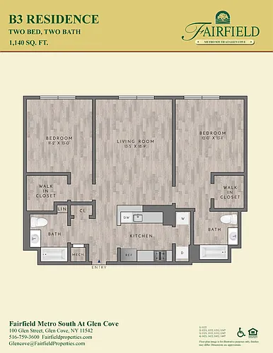 Floor plan B3 south FR 2 Bedroom|2 Bath