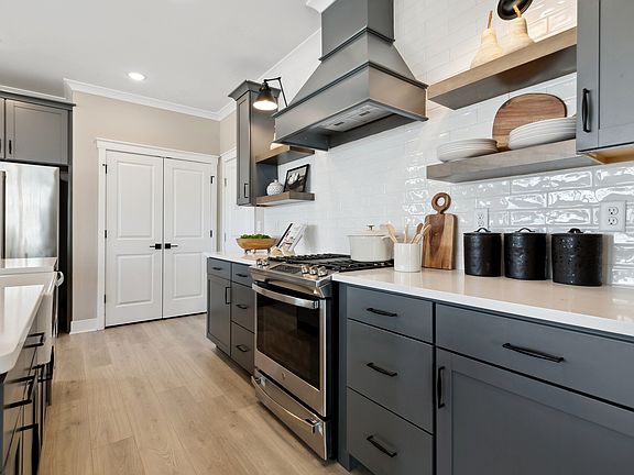 Farmhouse kitchen with stainless-steel appliances