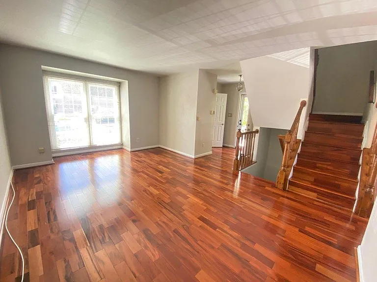 Living room, front entry door